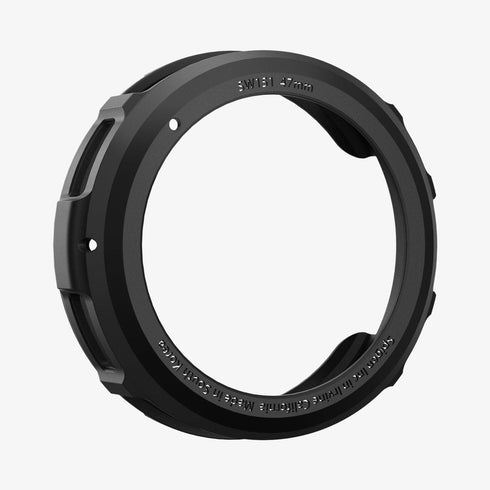 ACS06394 - Galaxy Watch 6 Classic (47mm) Case Liquid Air in matte black showing the front